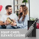 Damascus Santoku Knife - 7 Inch VG-10 Sharpness