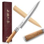 HEZHEN 270mm Yanagiba Knife, Japanese Style Sushi Knife