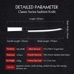 HEZHEN 270mm Yanagiba Knife, Japanese Style Sushi Knife