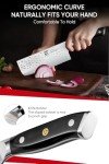 Zennish 6 Inch Nakiri Knife, Razor Sharp Meat Cleaver and Vegetable Kitchen Knife, Professional Damascus AUS-10 Steel Japanese Knife with Full Tang G10 Handle, Premium Gift Box - Quartz Series