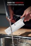 Zennish 6 Inch Nakiri Knife, Razor Sharp Meat Cleaver and Vegetable Kitchen Knife, Professional Damascus AUS-10 Steel Japanese Knife with Full Tang G10 Handle, Premium Gift Box - Quartz Series