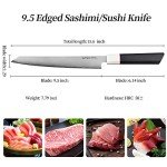 CULITECH 9.5" Sujihiki Sushi Knife with G10 Handle