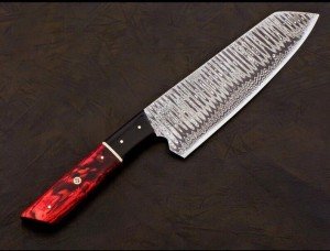 13” Handmade Damascus Chef Knife - Japanese Bunka
