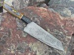 Damascus Chef Knife - Hand Forged Japanese Bunka