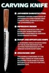 YOUSUNLONG 10-Inch Japanese Damascus Carving Knife