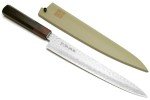 Yoshihiro VG10 Hammered Damascus Sujihiki Knife 9.5