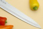 Yoshihiro VG10 Hammered Damascus Sujihiki Knife 9.5