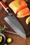 XINZUO 110-Layer Damascus Steel Deba Knife