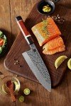 XINZUO 110-Layer Damascus Steel Deba Knife