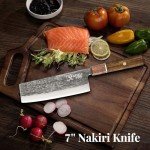 XCHIEF PRO 7'' Japanese Nakiri Kitchen Knife