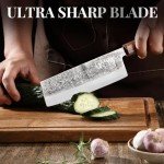 XCHIEF PRO 7'' Japanese Nakiri Kitchen Knife
