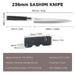 KANKIKUSUI 9.3" Sashimi Knife Set with Sharpener
