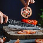 HEZHEN PM8S Damascus Chef Knife - 3-Layer Steel