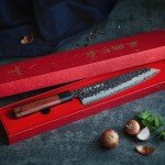 HEZHEN PM8S Damascus Chef Knife - 3-Layer Steel