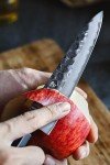 HEZHEN PM8S Damascus Utility Knife - Triple Layer Steel