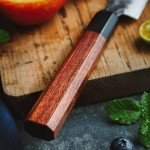 HEZHEN PM8S Damascus Utility Knife - Triple Layer Steel