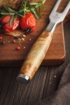 Hezhen Stainless Steel Meat Carving Fork with Wood Handle