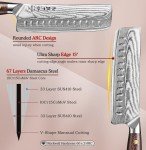 HEZHEN 7.4" Damascus Nakiri Chef Knife 67 Layers