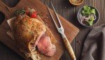Hezhen Stainless Steel Meat Carving Fork with Wood Handle