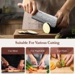 HEZHEN 7.4" Damascus Nakiri Chef Knife 67 Layers