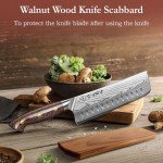 HEZHEN 7.4" Damascus Nakiri Chef Knife 67 Layers
