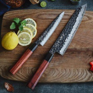 Hezhen PM8S Chef & Nakiri Knife Set