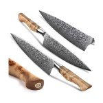 Hezhen Damascus Steel Japanese Knife Set