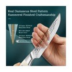 HEZHEN 4-Piece Damascus Steel Steak Knife Set