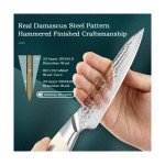 5-Piece HEZHEN Damascus Steel Kitchen Knife Set