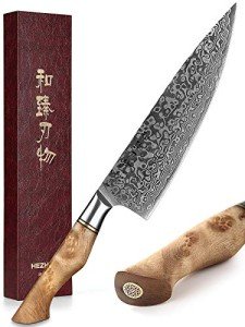 HEZHEN 8.3" VG10 Damascus Steel Chef Knife