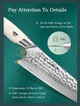 HEZHEN 7.3” Santoku Knife - High Carbon Steel