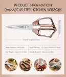 HEZHEN Damascus Kitchen Shears with Aluminium Handle