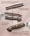 HEZHEN 7.3" Santoku Knife with Walnut Scabbard