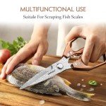 HEZHEN Damascus Kitchen Shears with Aluminium Handle