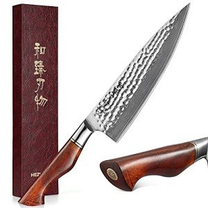 Damascus Chef Knife with Rosewood Handle - 8.3