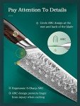 8.5" Damascus Chef Knife with G10 Handle