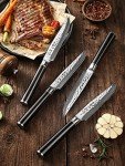4PC HEZHEN Japanese Damascene Steak Knife Set