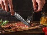 4PC HEZHEN Japanese Damascene Steak Knife Set
