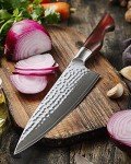 Damascus Chef Knife with Rosewood Handle - 8.3
