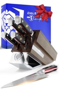 5-Piece Professional Japanese Knife Set with Block