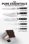 5-Piece Professional Japanese Knife Set with Block