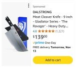 Dalstrong Gladiator 9” Heavy Duty Meat Cleaver