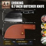 ENOKING 6.7" Serbian Chef Knife with Sheath