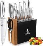 Precision Japanese Knife Set with Sharpener (15 Pieces)