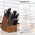 ENOKING Large Acacia Wood Knife Block, 25 Slots