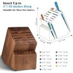 ENOKING Large Acacia Wood Knife Block, 25 Slots