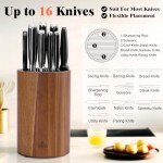 Enoking Acacia Wood Knife Block Holder