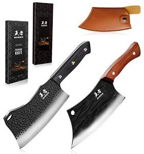 ENOKING Meat Cleaver and Butcher Knife Set
