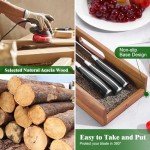 Enoking Acacia Wood Knife Drawer Organizer Insert