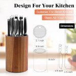 Enoking Acacia Wood Knife Block Holder